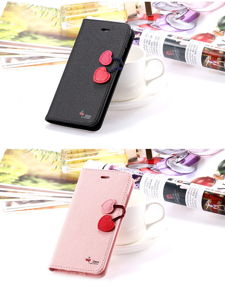 Кожаный чехол ВИШНЯ для Apple iPhone 6 4.7 / Plus 5.5