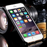 Кожаный тонкий чехол с отверстием под логотип для Apple iPhone 6 4.7 / plus 5.5 (04900)